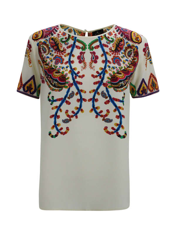 Etro Paisley Print T-Shirt - White