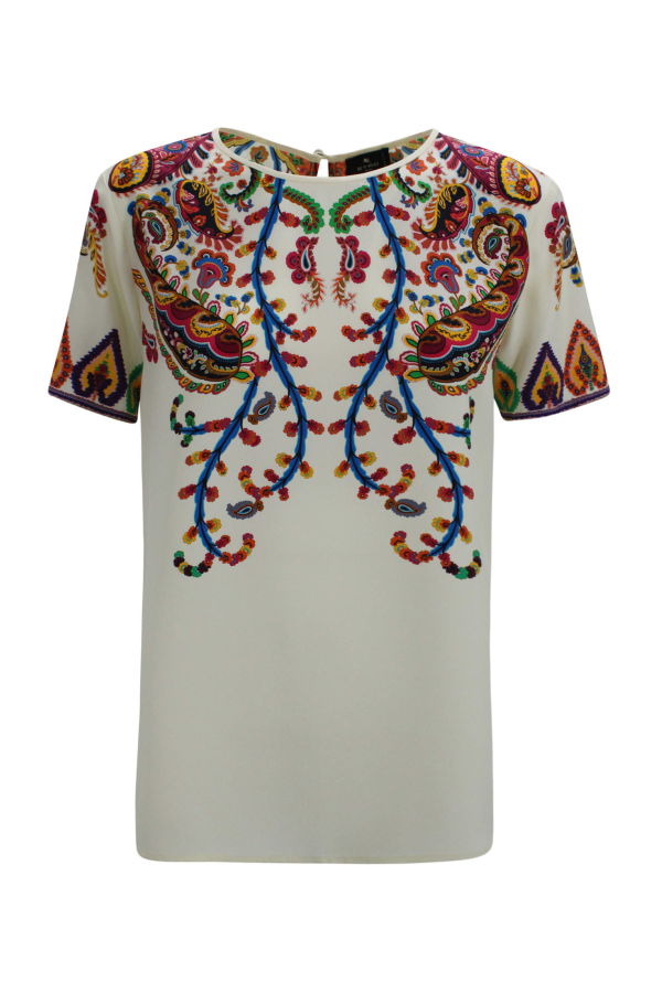 Etro Paisley Print T-Shirt - White