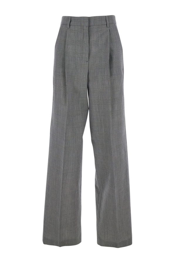 Golden Goose Prince Of Wales Wide Leg Pants - Gray