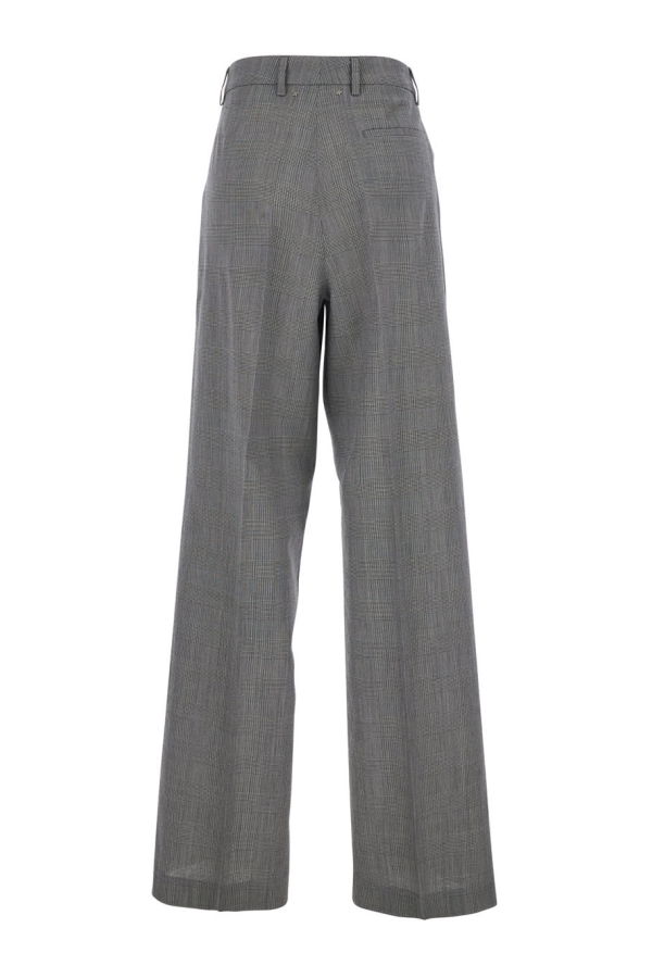 Golden Goose Prince Of Wales Wide Leg Pants - Gray