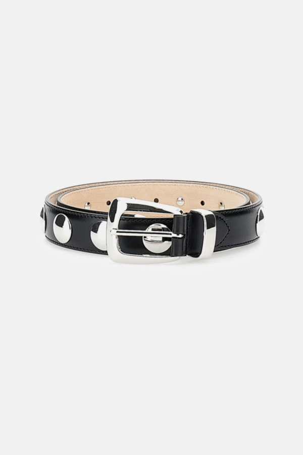 khaite Benny Leather Belt - Black