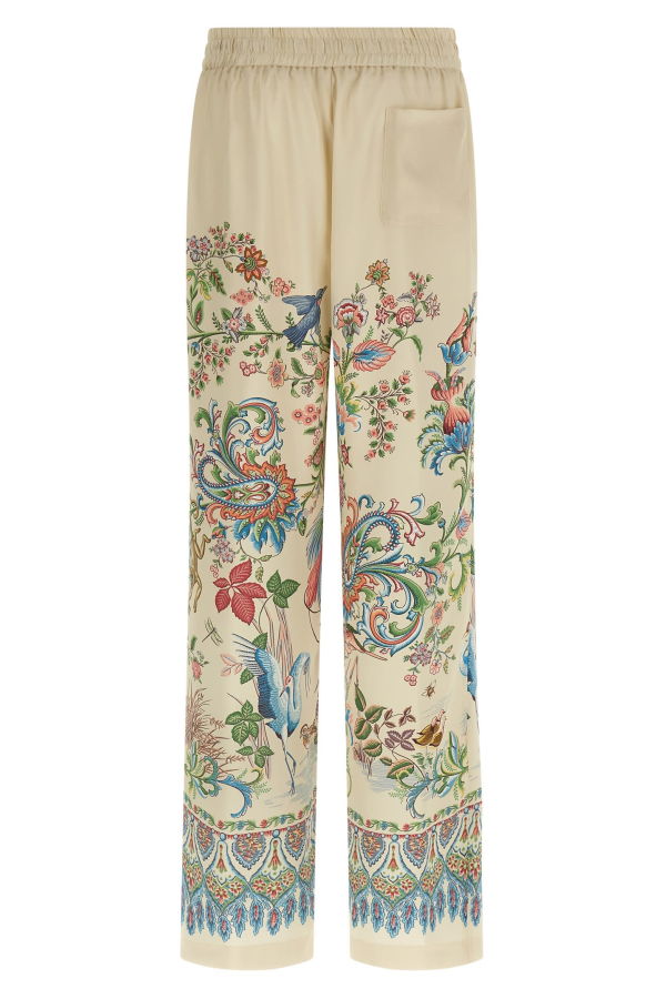 Etro Flora And Fauna Printed Trousers - Beige