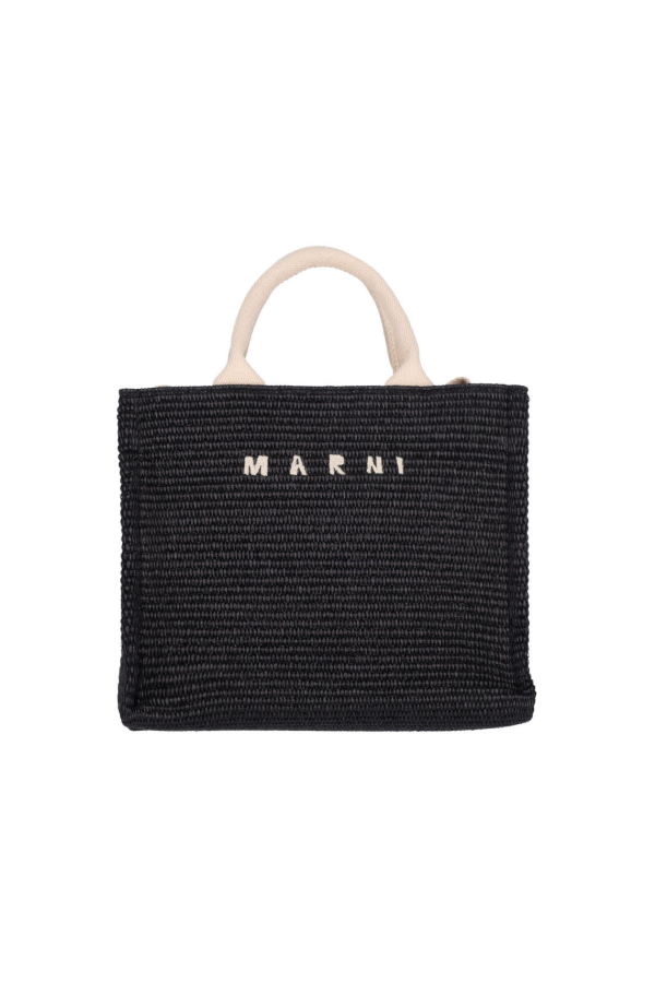 Marni Logo Small Tote Bag - Black
