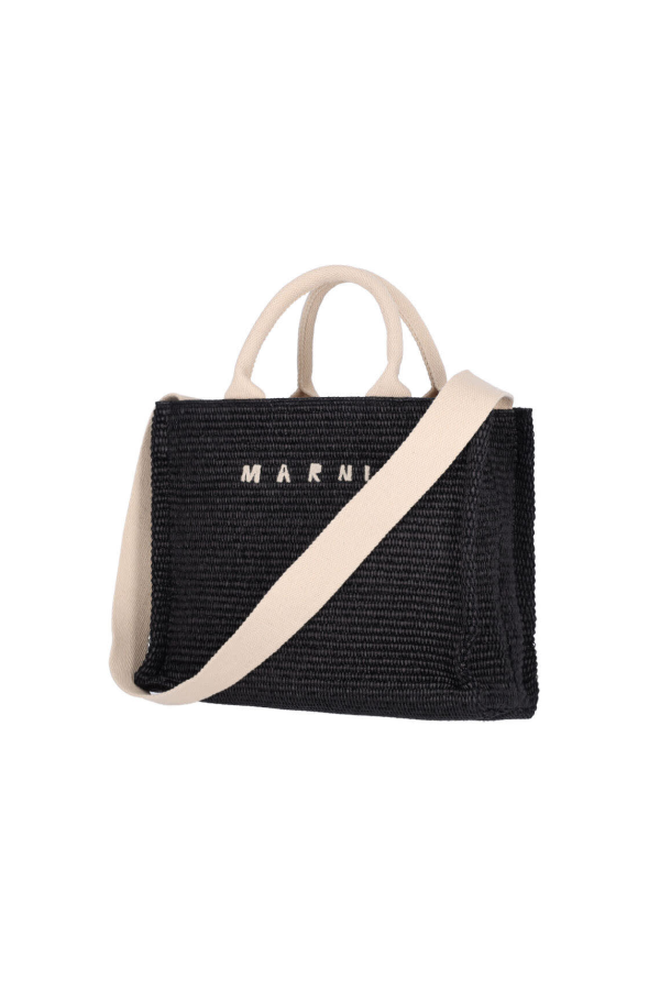 Marni Logo Small Tote Bag - Black