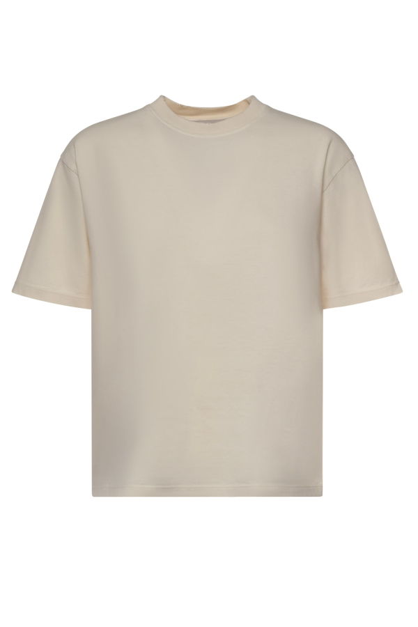 Golden Goose T-shirt With Logo On The Back Tee - Heritage White