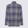 Golden Goose Blue Cotton Shirt - New Wheat/Indigo Blue/Old Red - Thumbnail 2