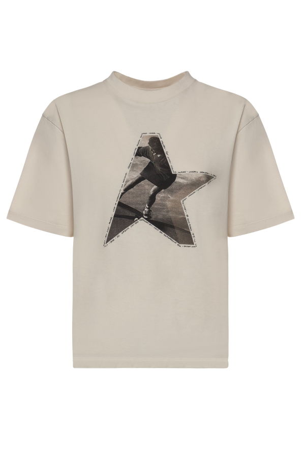 Golden Goose Printed Cotton T-Shirt - Heritage White