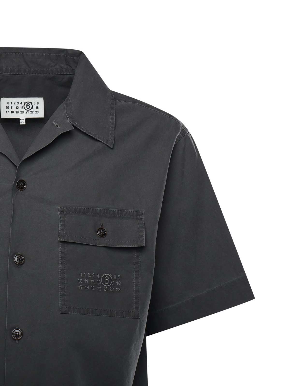 MM6 Maison Margiela Cotton Shirt - Gray - Image 2 of 3