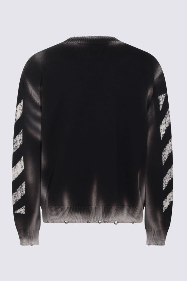 Off-White Cotton Knitwear Sweater - Black