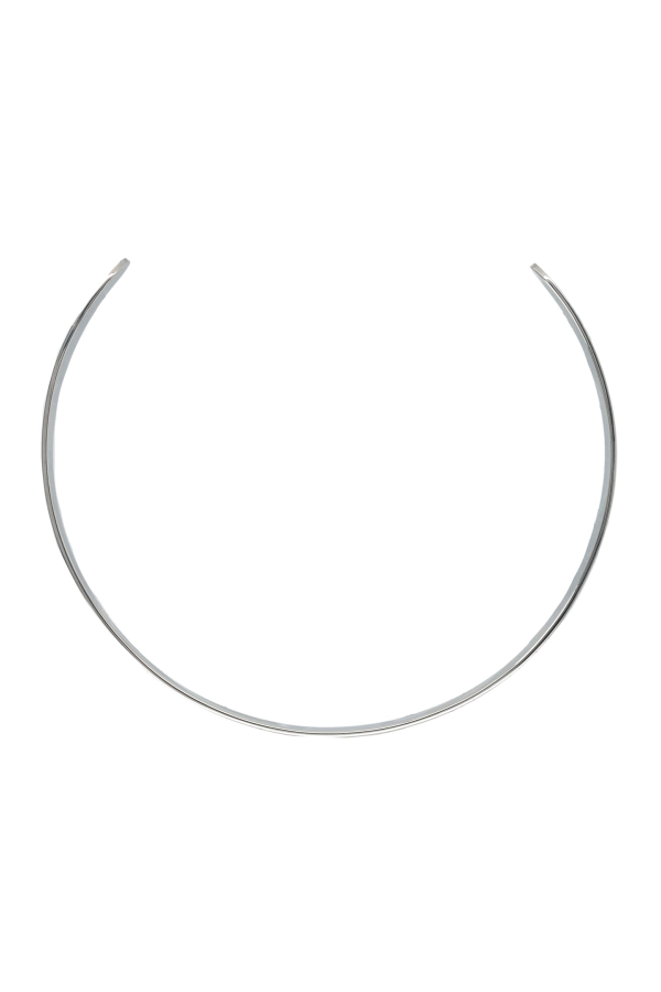 MM6 Maison Margiela Logo Choker Necklace - Silver