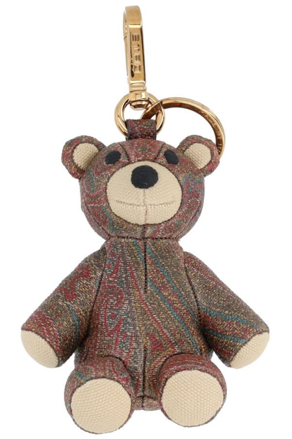 Etro Charm Arnica Bear Keyring - Brown