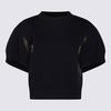 sacai Dark Blue Cotton Sweatshirt - Navy/Khaki - Thumbnail 1
