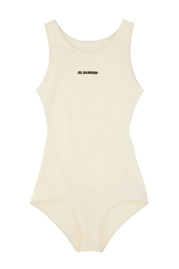 Jil Sander One Piece Swimsuit With Logo - White