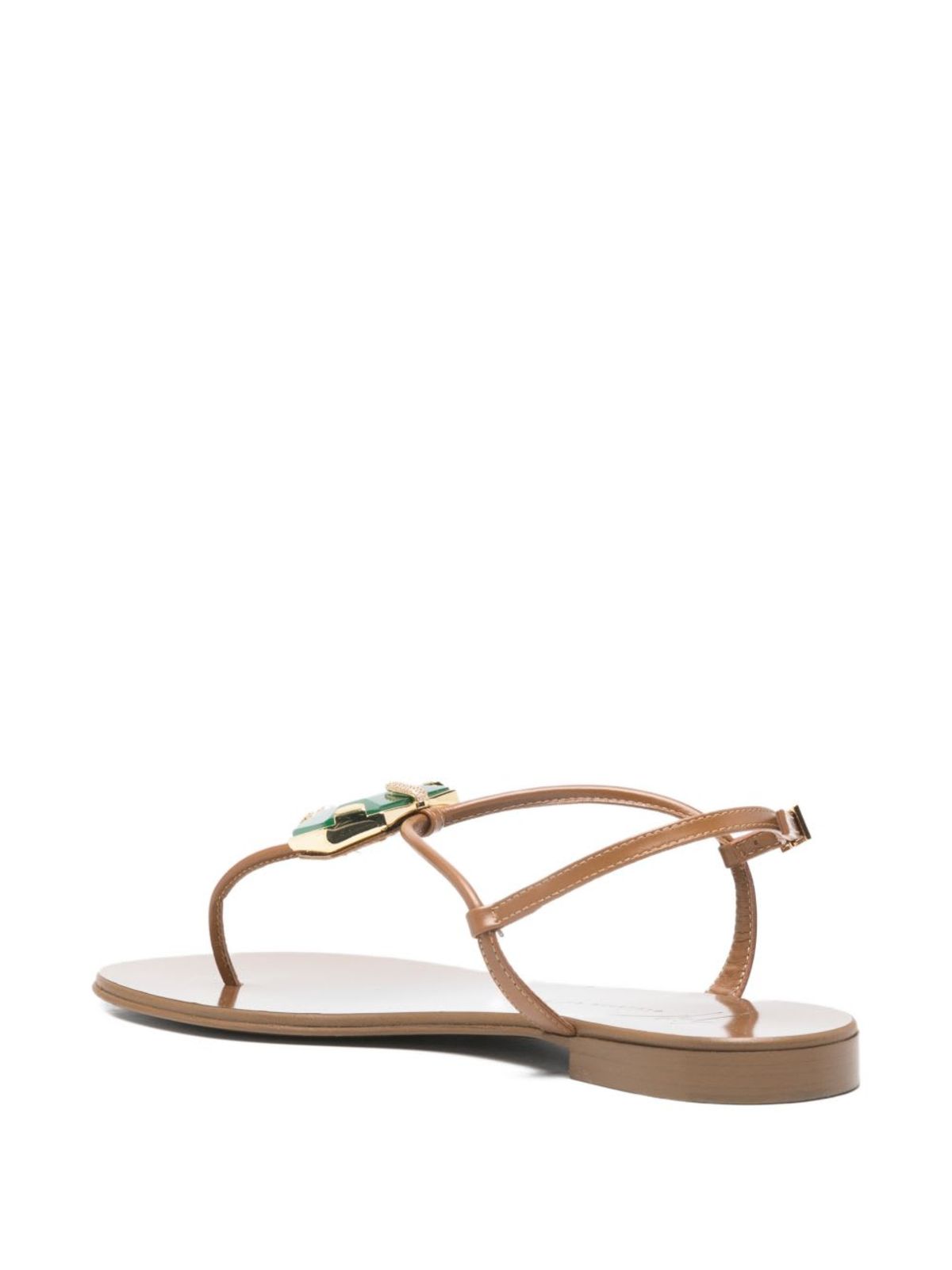 Giuseppe Zanotti Atlantide Thong Sandals - Brown - Image 2 of 4