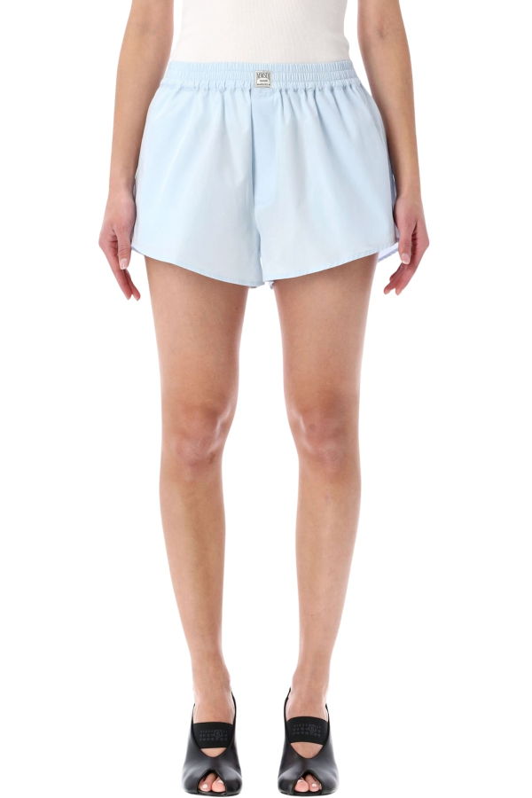 MM6 Maison Margiela Cotton Poplin Shorts - Light Blue