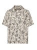 Golden Goose Printed Cotton Bowling Shirt - Dusty White / Black - Thumbnail 1