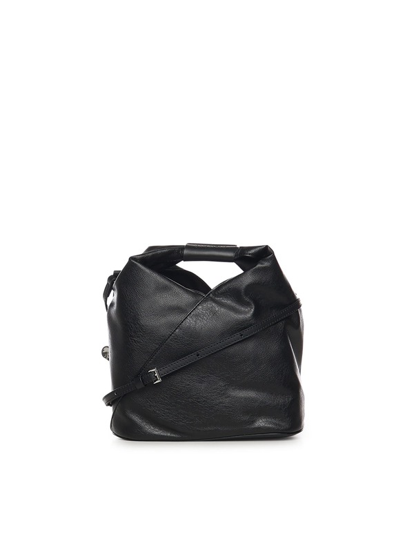 MM6 Maison Margiela Japanese Leather Shoulder Bag - Black
