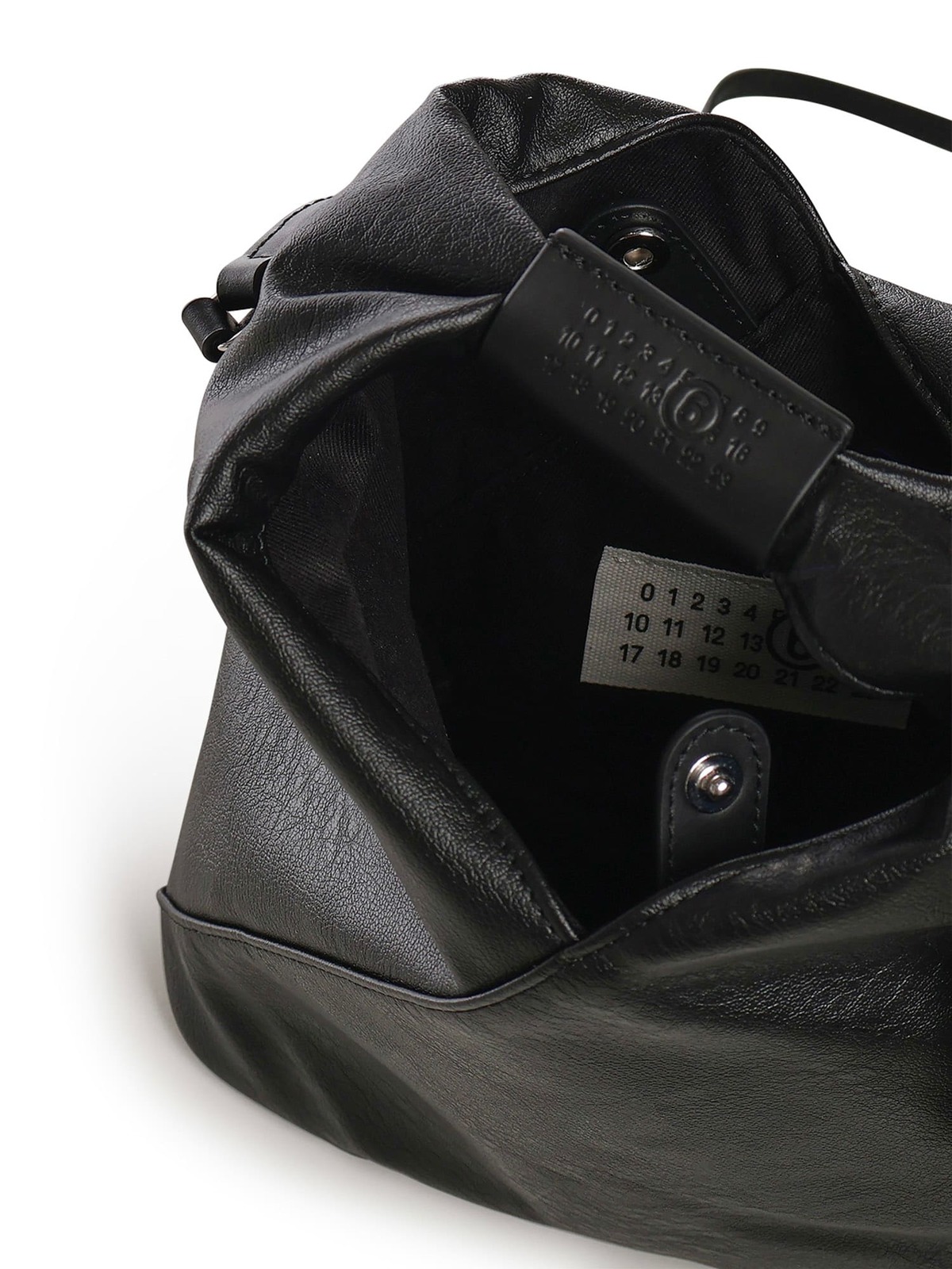 MM6 Maison Margiela Japanese Leather Shoulder Bag - Black - Image 4 of 4