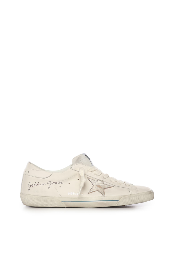 Golden Goose Super-star Leather Sneakers - White Platinum
