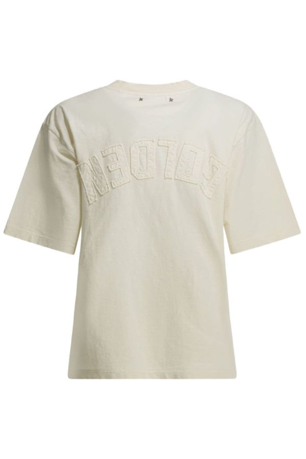 Golden Goose T-Shirt With Logo Tee - Ivory