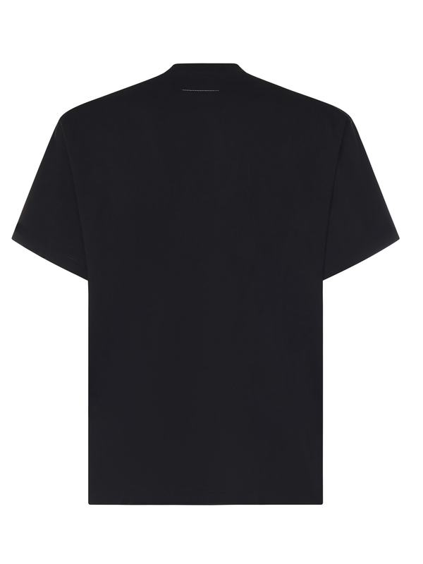 MM6 Maison Margiela Printed Cotton Tee - Black