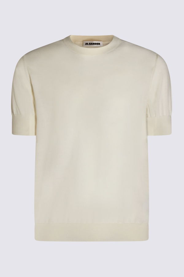 Jil Sander White Cotton T-Shirt - Cloud