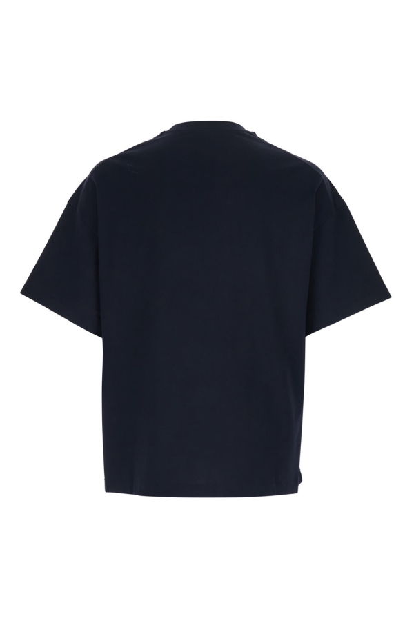 Jil Sander Crewneck Cotton T-Shirt With Logo Lettering - Blue