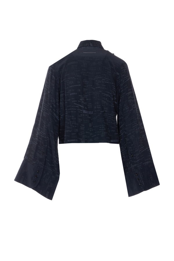 MM6 Maison Margiela Jacquard Convertible Shirt - Black