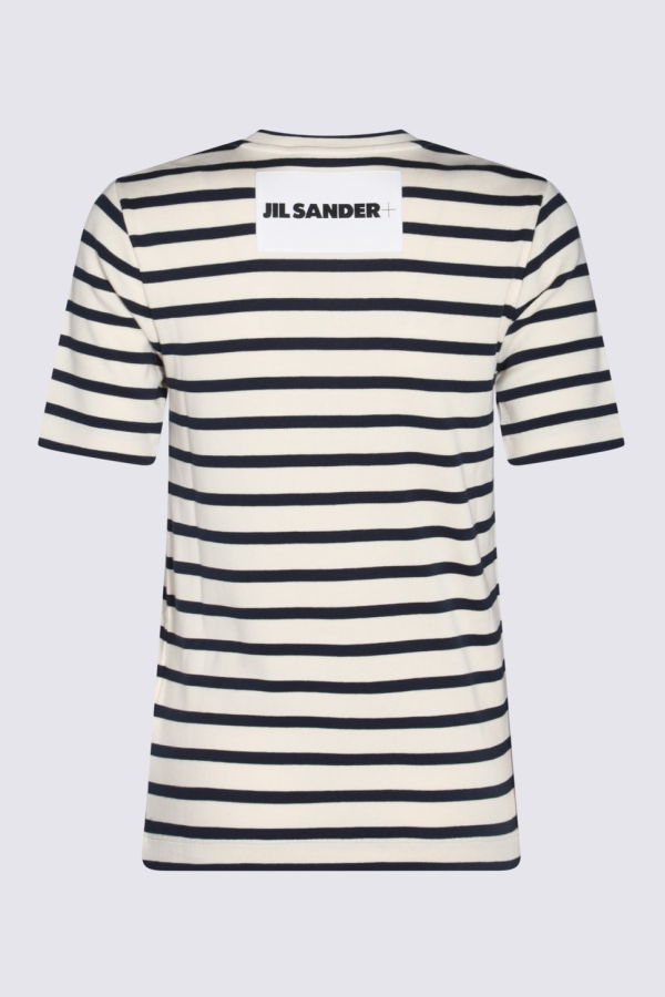 Jil Sander Cotton T-Shirt - Dark Blue/White