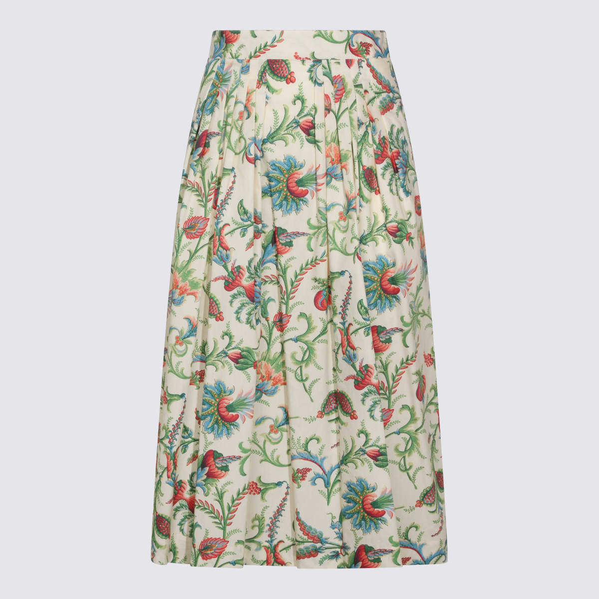 Etro Colorful Cotton Skirt - Red - Image 1 of 3
