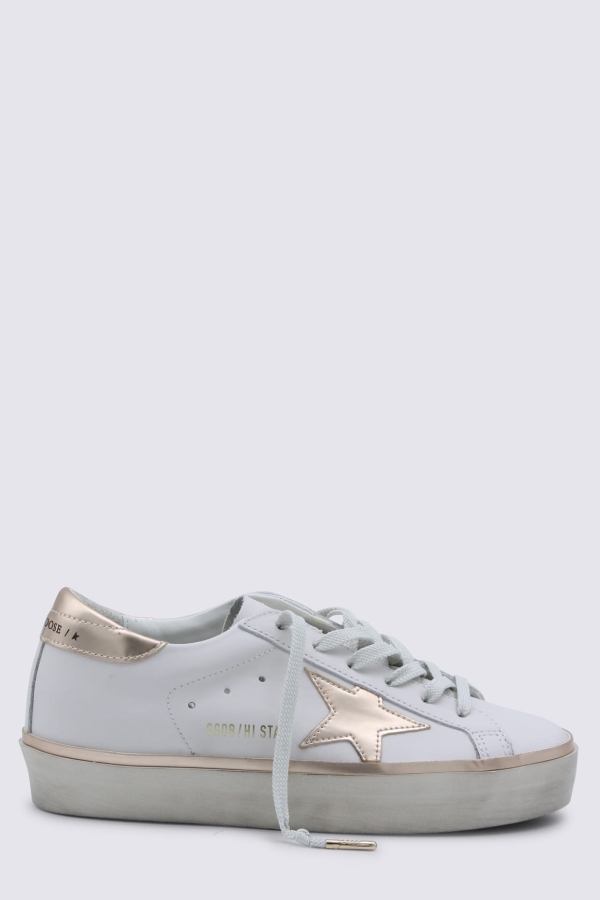 Golden Goose Hi-Star Sneakers - White/Taupe