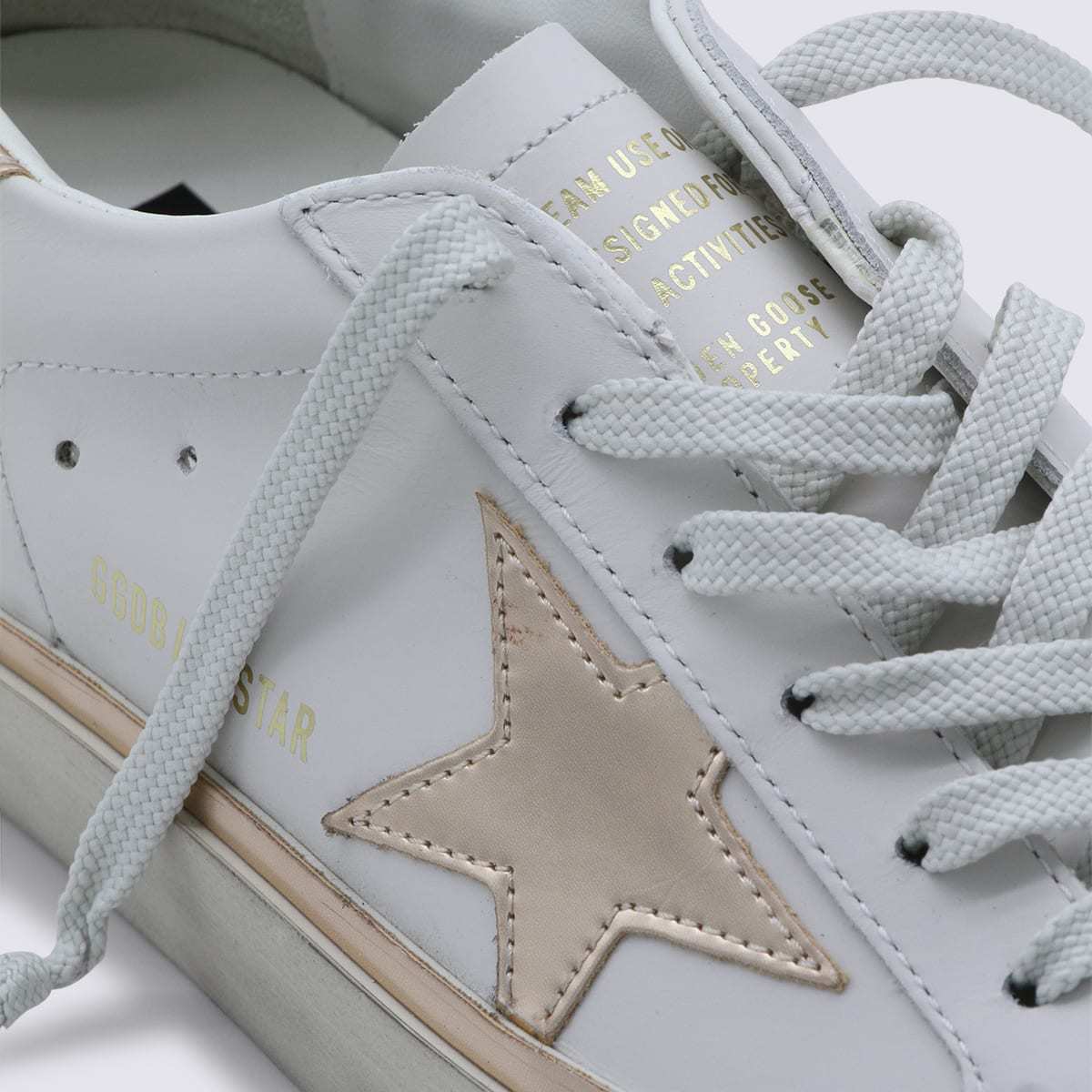 Golden Goose Hi-Star Sneakers - White/Taupe - Image 4 of 4