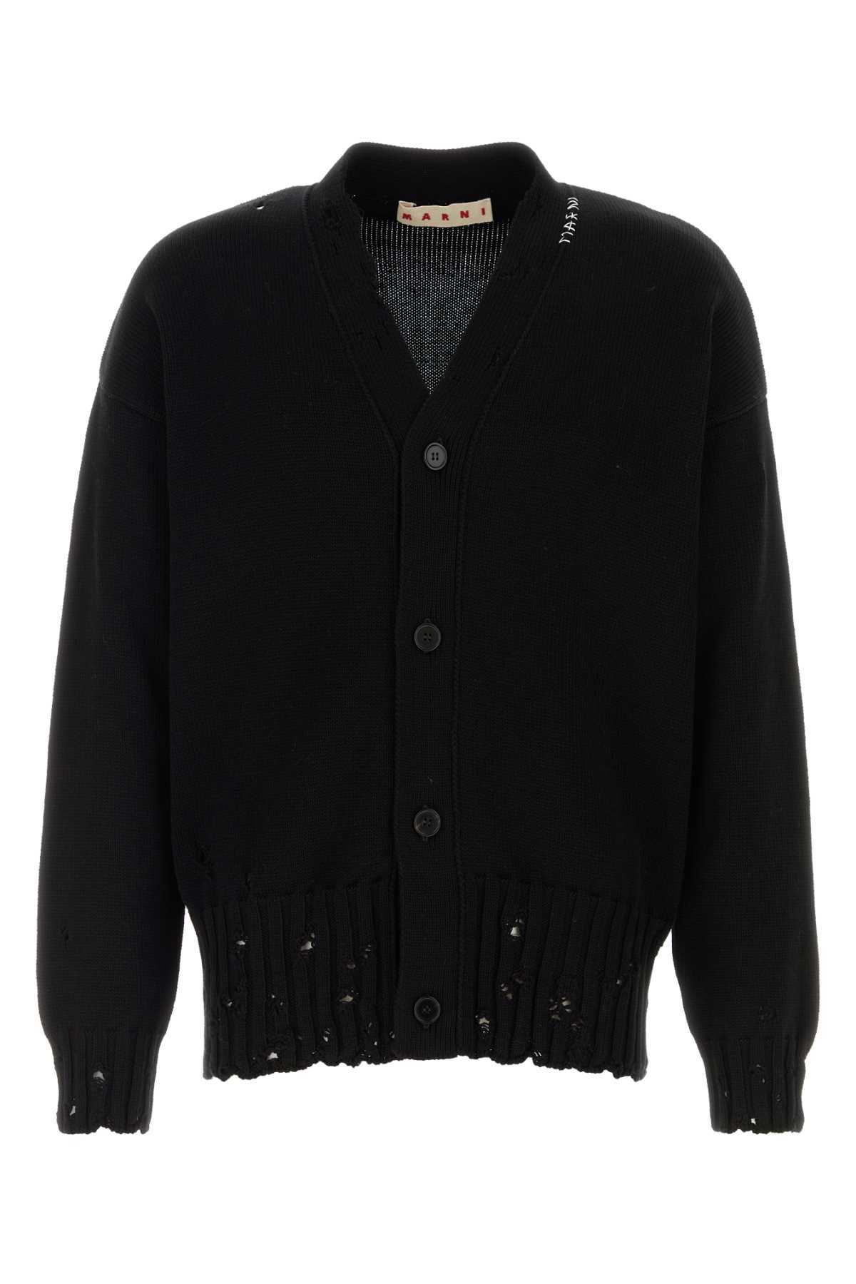 Marni Cotton Cardigan - Black - Image 1 of 2
