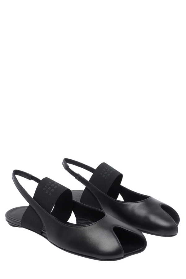 MM6 Maison Margiela Anatomic Numeric Slingback Sandals - Black