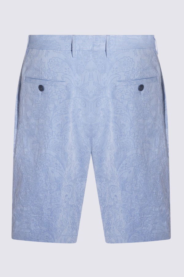 Etro Light Blue Cotton Shorts - Blue