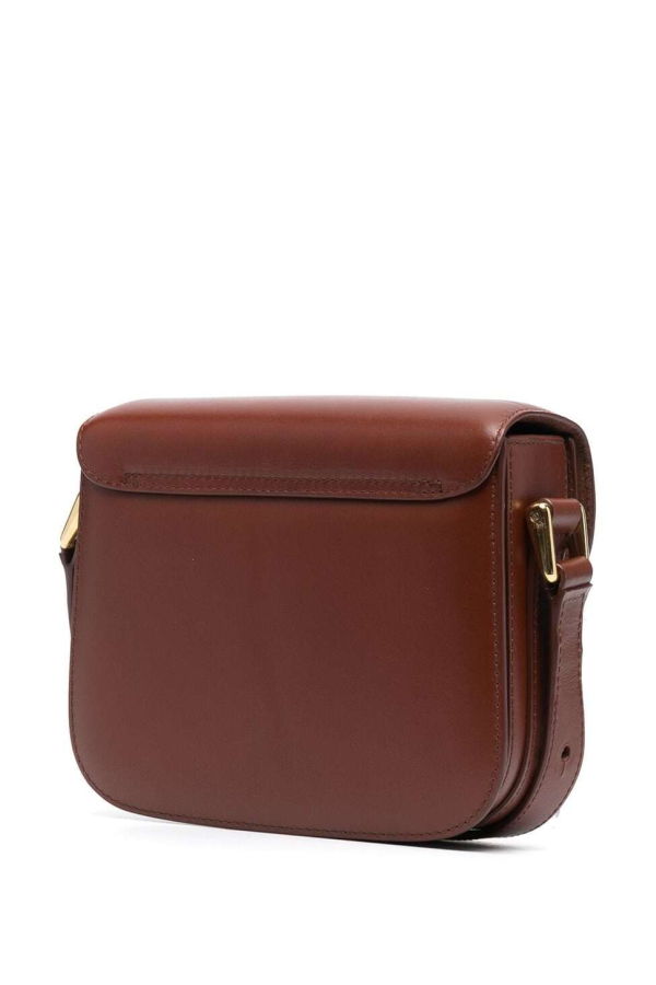 A.P.C. Grace Mini Leather Crossbody Bag - Brown
