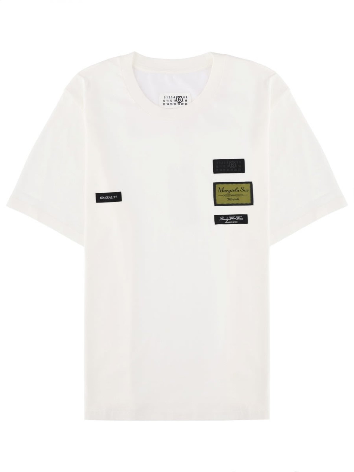 MM6 Maison Margiela T-Shirt With External Labels T-Shirt - White - Image 1 of 2