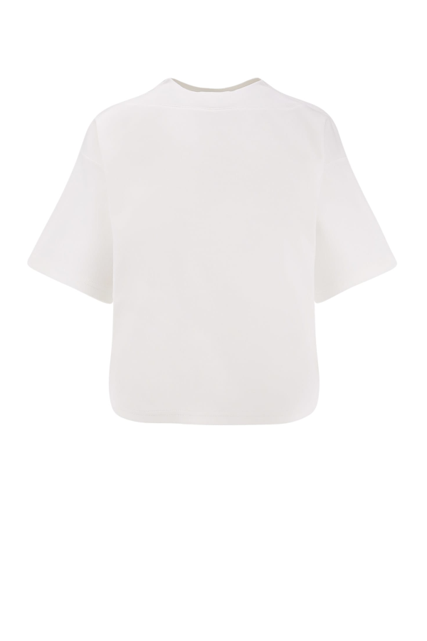 Alaia Boxy Cotton Blend T-Shirt - White