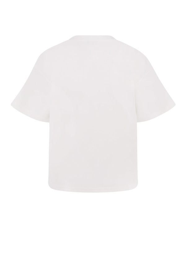 Alaia Boxy Cotton Blend T-Shirt - White