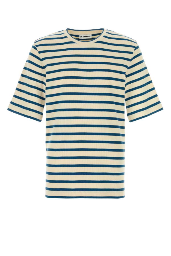 Jil Sander Embroidered Cotton T-Shirt - CORNSILK