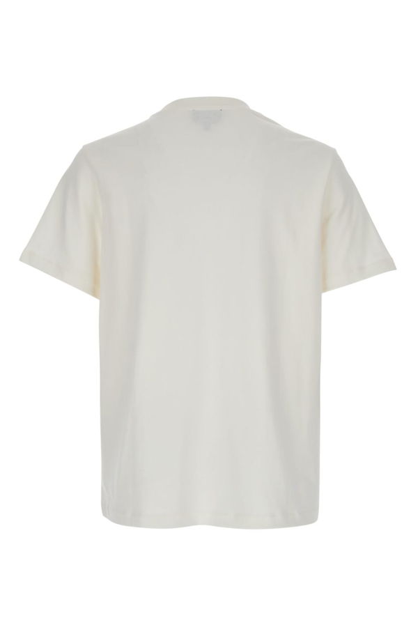 A.P.C. White Crewneck T-Shirt with Logo Embroidered on the Front in Cotton - White