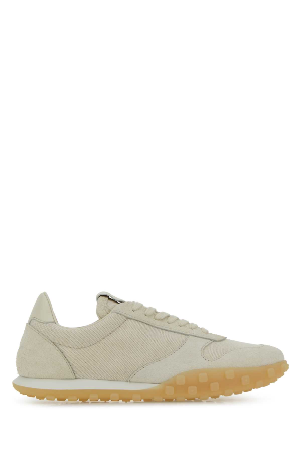 Jil Sander Sand Canvas And Suede Moon Sneakers - Cream