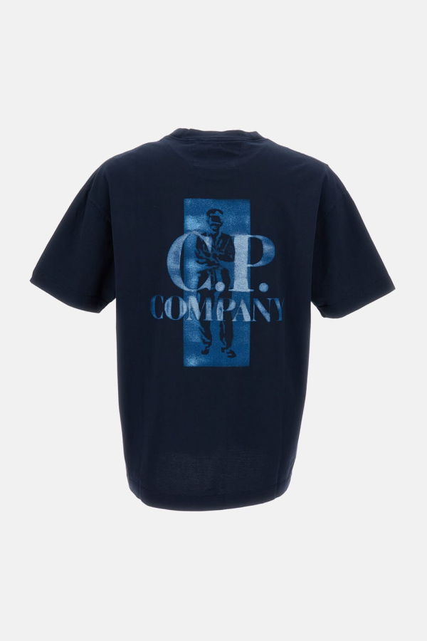 C.P. Company Jersey Comfort Logo T-Shirt Tee - Blue
