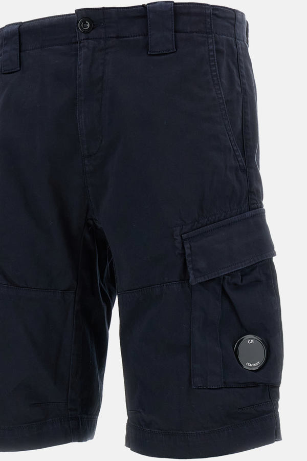 C.P. Company Stretch Sateen Cargo Lens Shorts - Blue
