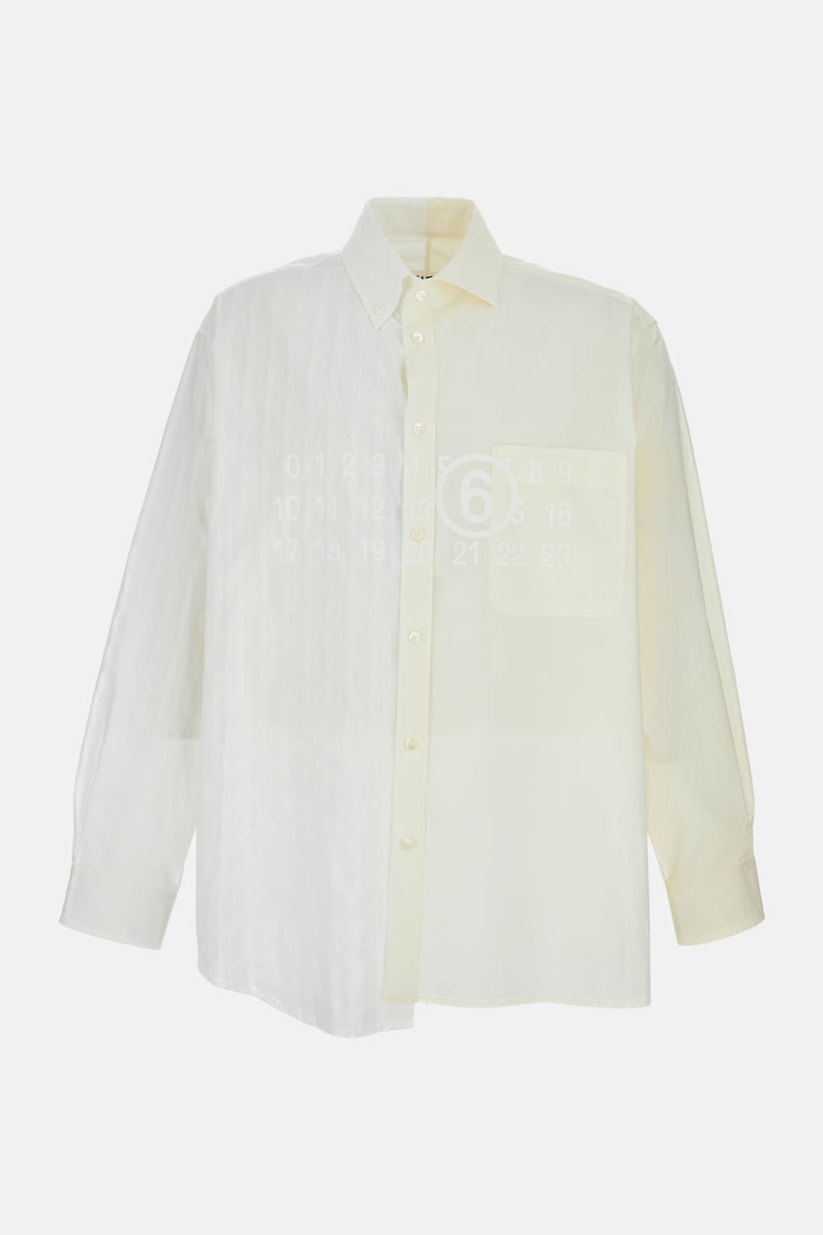MM6 Maison Margiela Numeric Signature Shirt - White - Image 1 of 3