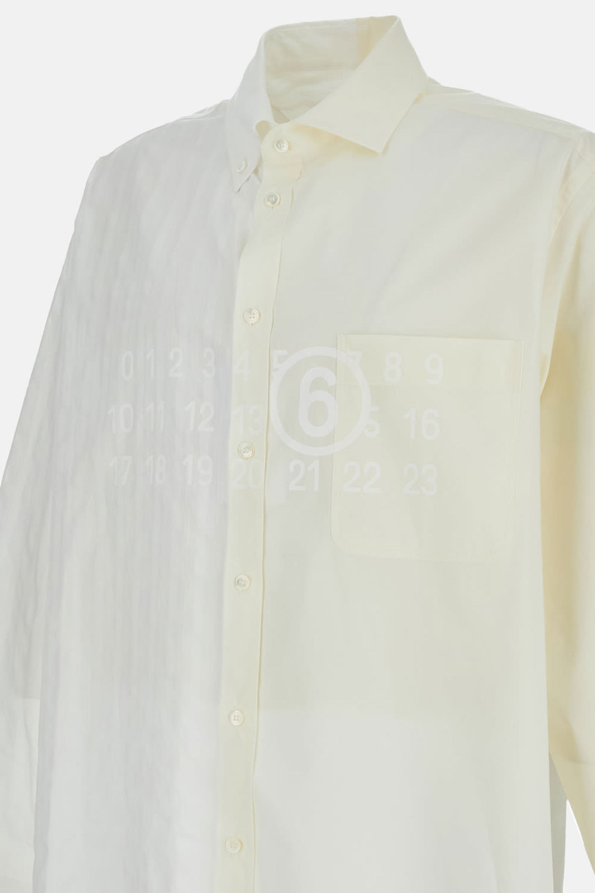 MM6 Maison Margiela Numeric Signature Shirt - White - Image 3 of 3