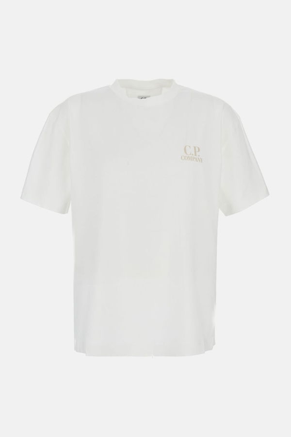 C.P. Company Jersey Short Sleeve Logo T-Shirt - White