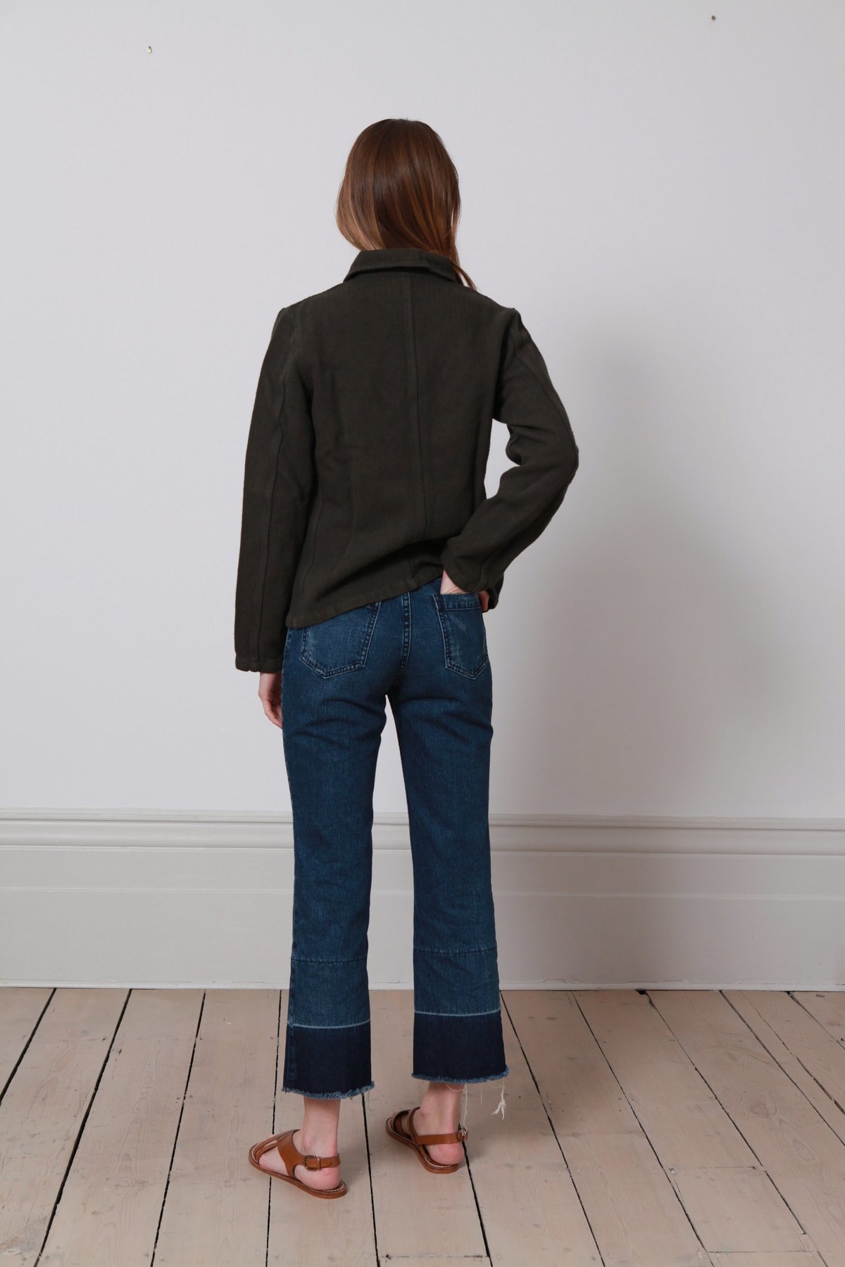 Vetra Workwear Linen Jacket - Khaki | Garmentory