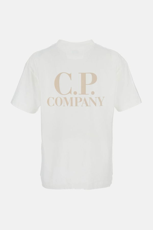 C.P. Company Jersey Short Sleeve Logo T-Shirt - White