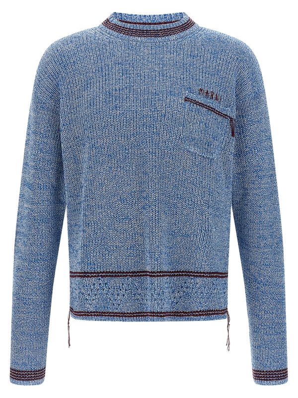 Marni Mending Sweater - Light Blue